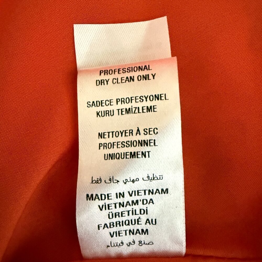 NWOT Opening Ceremony 100% Silk Patterned Tent Maxi Dress Women's 0 Orange Flowy - Picture 16 of 16